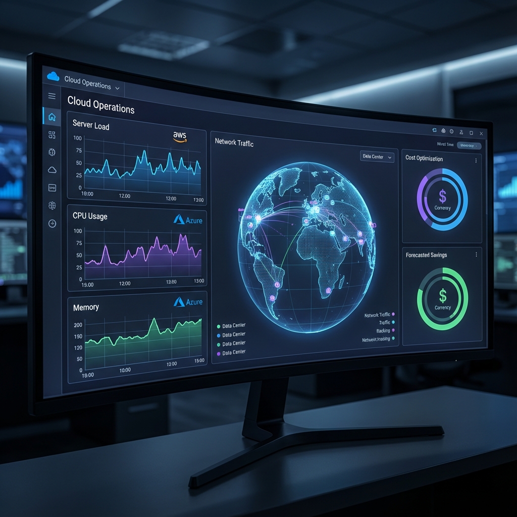 Cloud operations dashboard with cost metrics